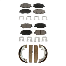 Front Rear Ceramic Brake Pads Parking Shoes Kit For Kia Sedona Hyundai Entourage