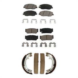 Front Rear Ceramic Brake Pads Parking Shoes Kit For Kia Sedona Hyundai Entourage