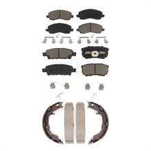 Charger l'image dans la galerie, Front Rear Ceramic Brake Pads &amp; Parking Shoes Kit For Jeep Dodge Caliber Compass