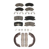 Front Rear Ceramic Brake Pads And Parking Shoes Kit For Mitsubishi Outlander