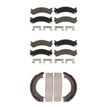 Charger l'image dans la galerie, Front Rear Ceramic Brake Pads &amp; Parking Shoe Kit For Chevrolet Silverado 3500 HD