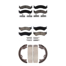 Load image into Gallery viewer, Front Rear Ceramic Brake Pads &amp; Parking Shoe Kit For Ford E-350 Super Duty E-250