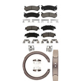 Front Rear Ceramic Brake Pads Parking Shoes Kit For Chevrolet Silverado 1500 GMC