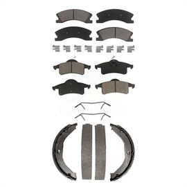 Front Rear Ceramic Brake Pads And Parking Shoes Kit For Jeep Grand Cherokee