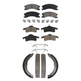 Front Rear Ceramic Brake Pads And Parking Shoes Kit For Jeep Grand Cherokee