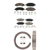 Front Rear Ceramic Brake Pads Parking Shoes Kit For Chevrolet Silverado 1500 GMC
