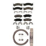 Front Rear Ceramic Brake Pads And Parking Shoes Kit For Cadillac DeVille DTS