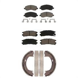 Front Rear Ceramic Brake Pads And Parking Shoes Kit For Dodge Stratus