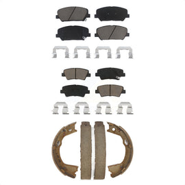Front Rear Ceramic Brake Pads And Parking Shoes Kit For Kia Optima