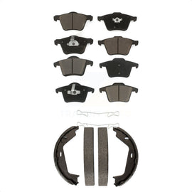Front Rear Ceramic Brake Pads And Parking Shoes Kit For Volvo XC90