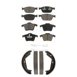 Front Rear Ceramic Brake Pads And Parking Shoes Kit For Volvo XC90