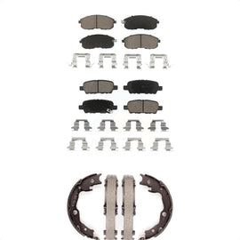 Front Rear Ceramic Brake Pads And Parking Shoes Kit For Nissan Sentra Juke
