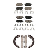 Front Rear Ceramic Brake Pads And Parking Shoes Kit For Nissan Sentra Juke