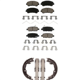 Front Rear Ceramic Brake Pads And Parking Shoes Kit For Nissan Rogue Sentra Juke