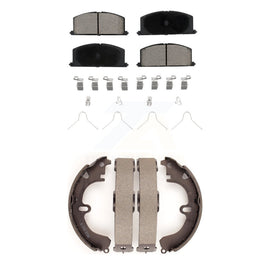 Front Rear Ceramic Brake Pads And Drum Shoes Kit For Toyota Corolla Celica Camry