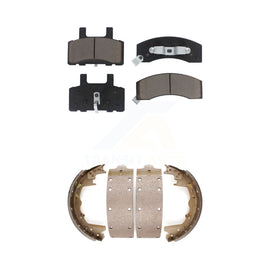 Front Rear Ceramic Brake Pads And Drum Shoes Kit For Dodge Ram 2500