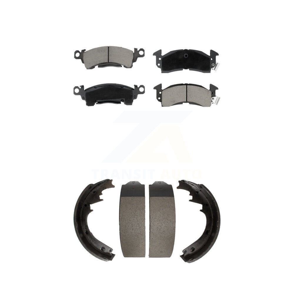 Front Rear Ceramic Brake Pads Drum Shoes Kit For Chevrolet C10 GMC G20 K10 C1500