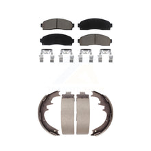 Charger l'image dans la galerie, Front Rear Ceramic Brake Pads &amp; Drum Shoes Kit For Ford Ranger Mazda B2300 B3000