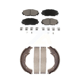 Front Rear Ceramic Brake Pads And Drum Shoes Kit For Toyota Corolla Scion xD