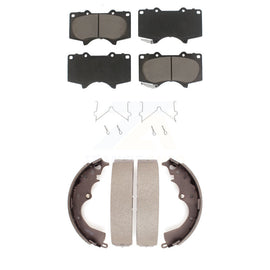 Front Rear Ceramic Brake Pads And Drum Shoes Kit For Toyota Tacoma