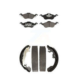 Front Rear Ceramic Brake Pads And Drum Shoes Kit For Ford Focus