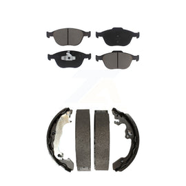 Front Rear Ceramic Brake Pads And Drum Shoes Kit For Ford Focus SVT
