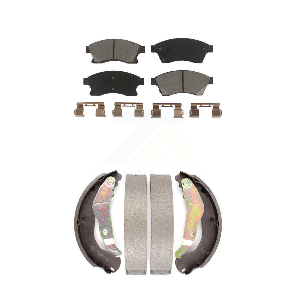 Front Rear Ceramic Brake Pads And Drum Shoes Kit For Chevrolet Sonic Trax