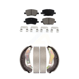 Front Rear Ceramic Brake Pads And Drum Shoes Kit For 2018-2020 Chevrolet Sonic