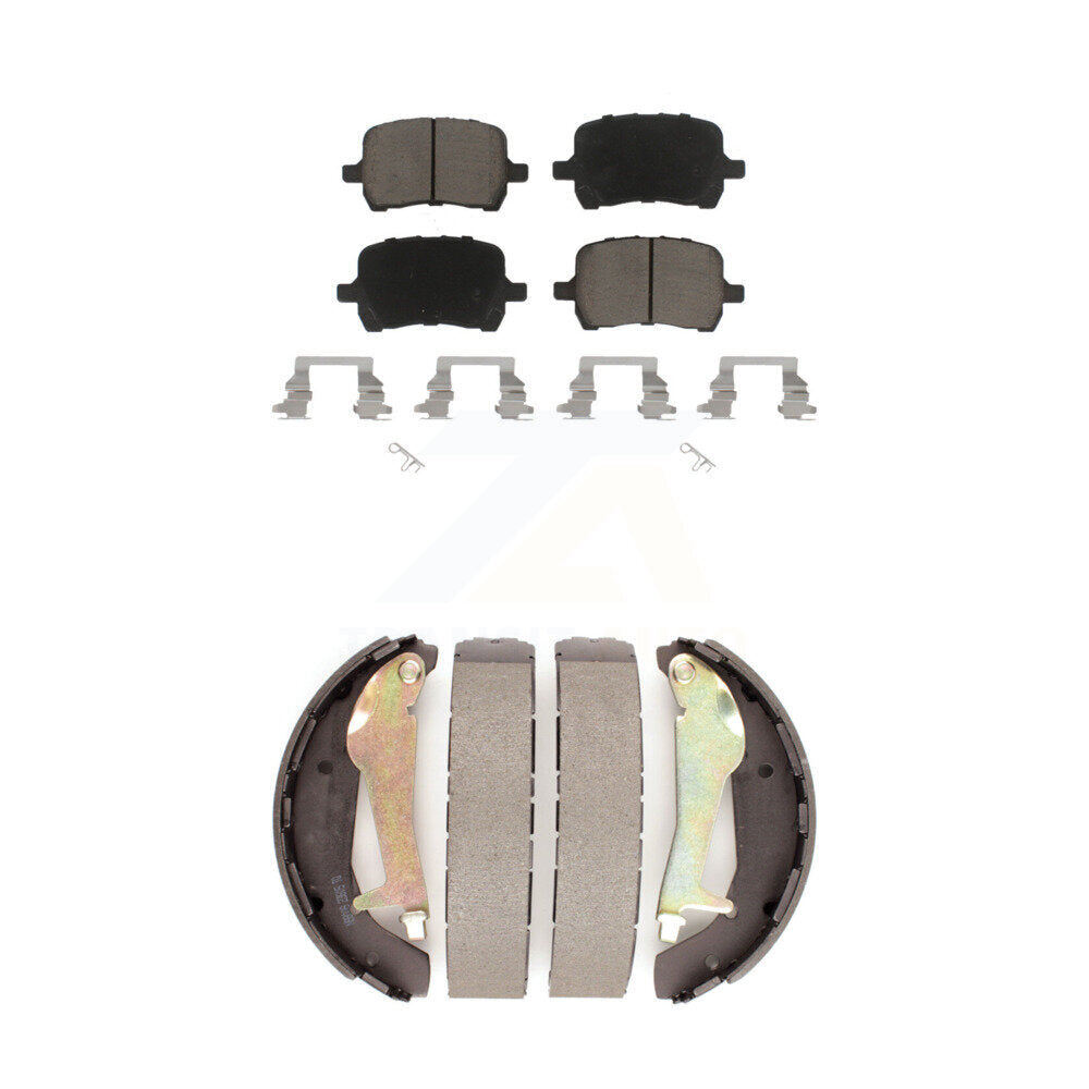 Front Rear Ceramic Brake Pads And Drum Shoes Kit For Chevrolet HHR Pontiac G5