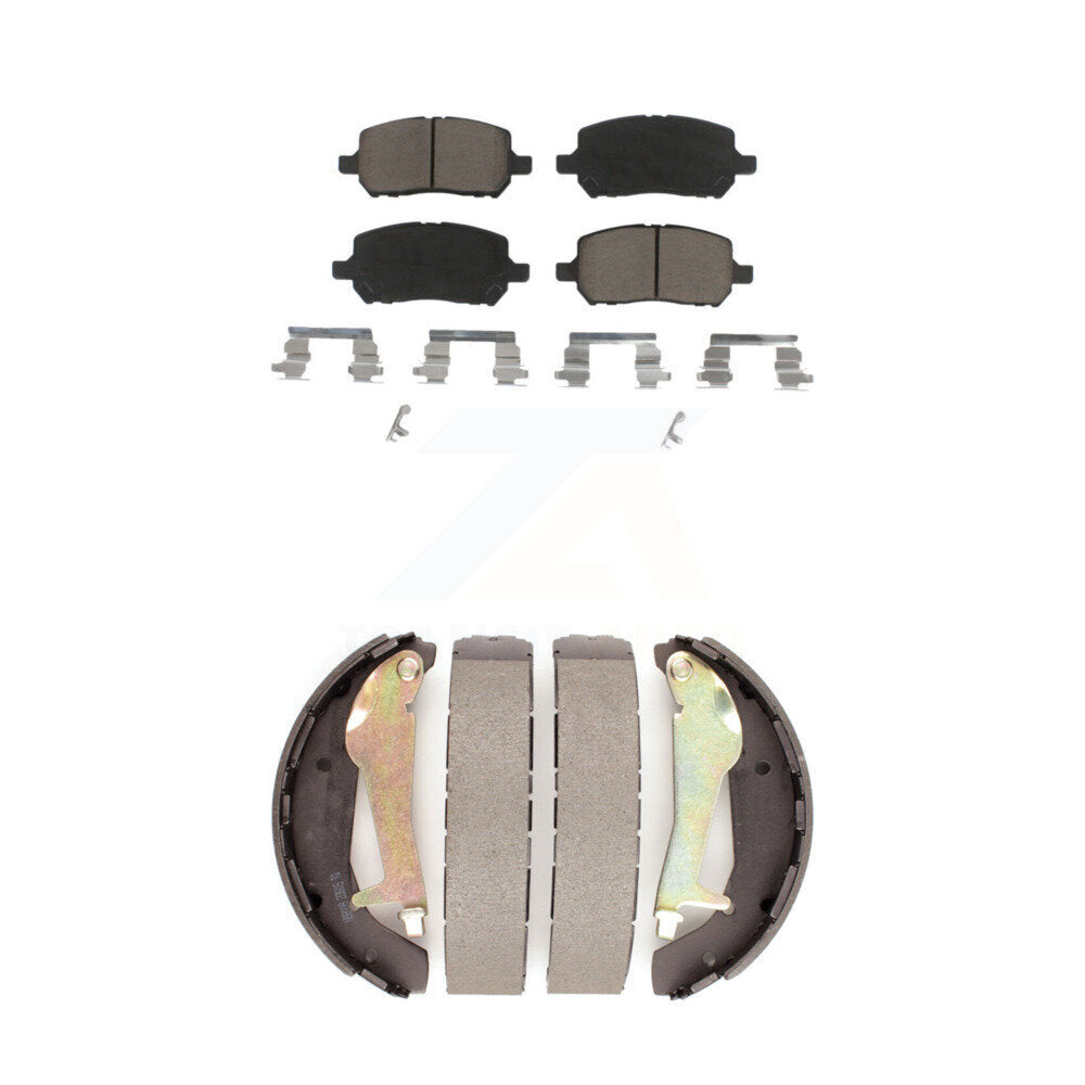 Front Rear Ceramic Brake Pads And Drum Shoes Kit For Chevrolet Cobalt Pontiac G5