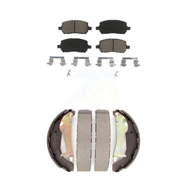 Front Rear Ceramic Brake Pads And Drum Shoes Kit For Chevrolet Cobalt Pontiac G5