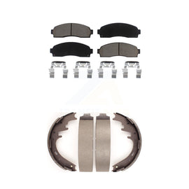 Front Rear Ceramic Brake Pads & Drum Shoe Kit For 01-02 Ford Explorer Sport Trac
