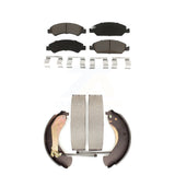 Front Rear Ceramic Brake Pads And Drum Shoe Kit For Chevrolet Silverado 1500 GMC