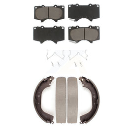 Front Rear Ceramic Brake Pads And Drum Shoes Kit For Toyota Tundra