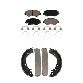 Front Rear Ceramic Brake Pads And Drum Shoes Kit For Honda Accord Fit