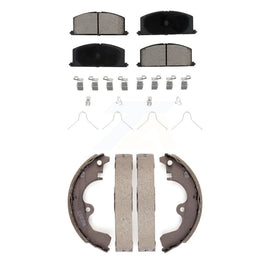 Front Rear Ceramic Brake Pads And Drum Shoes Kit For Toyota Tercel Paseo