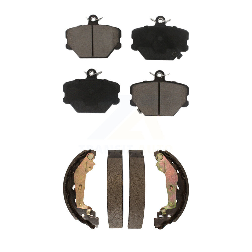 Front Rear Ceramic Brake Pads And Drum Shoes Kit For Smart Fortwo
