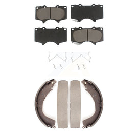 Front Rear Ceramic Brake Pads And Drum Shoes Kit For Toyota Tundra