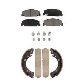 Front Rear Ceramic Brake Pads And Drum Shoes Kit For Honda Civic Accord