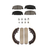 Front Rear Ceramic Brake Pads And Drum Shoes Kit For Honda Civic Accord