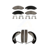 Front Rear Ceramic Brake Pads & Drum Shoes Kit For Chevrolet Colorado GMC Canyon