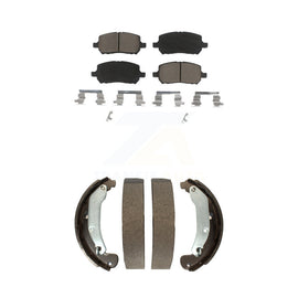 Front Rear Ceramic Brake Pads & Drum Shoe Kit For Chevrolet Cobalt Saturn Ion G5