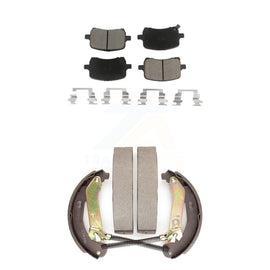 Front Rear Ceramic Brake Pads And Drum Shoes Kit For Chevrolet Malibu