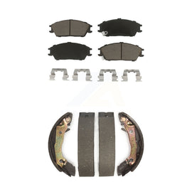 Front Rear Ceramic Brake Pads And Drum Shoes Kit For Hyundai Accent Excel Scoupe