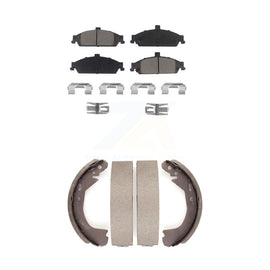Front Rear Ceramic Brake Pads Drum Shoe Kit For Chevrolet Pontiac Grand Am Alero