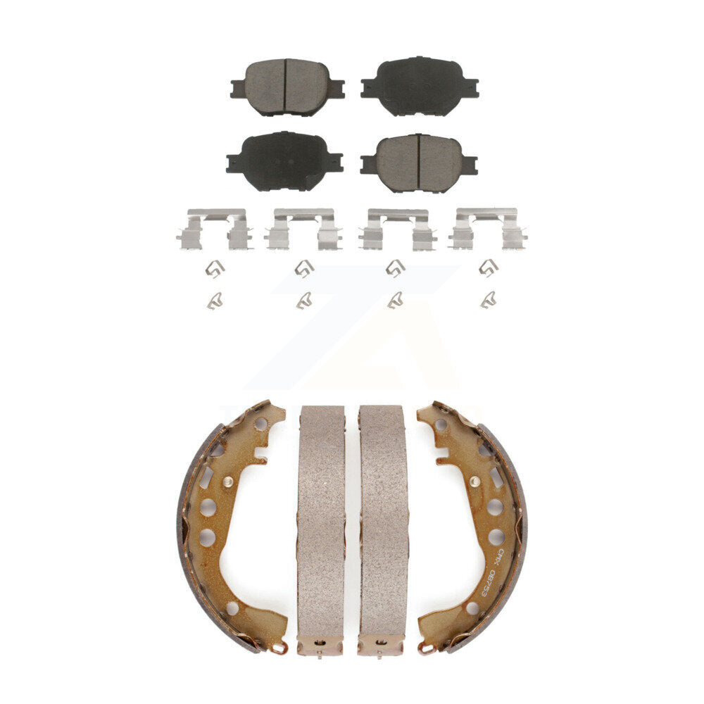 Front Rear Ceramic Brake Pads And Drum Shoes Kit For Toyota Celica