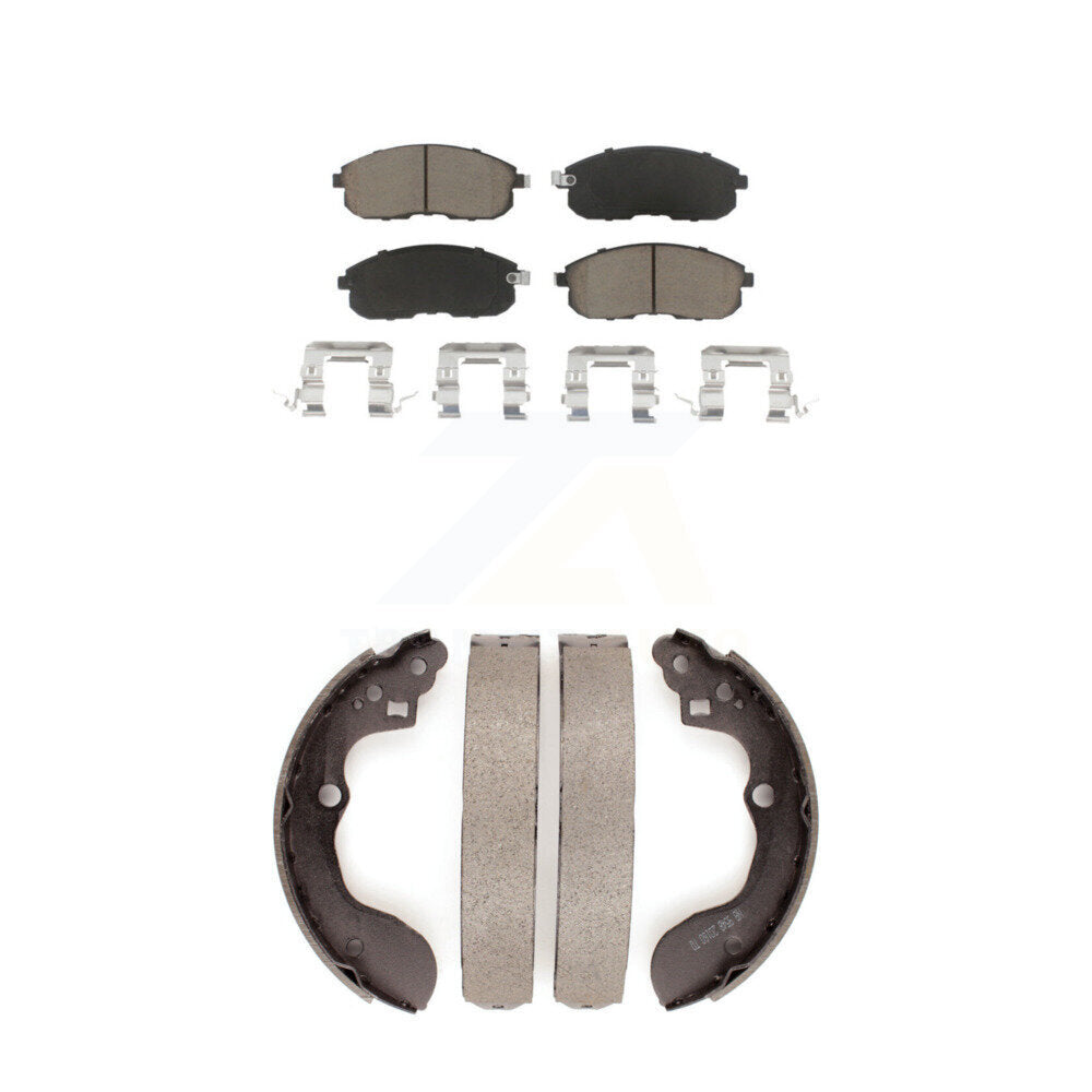 Front Rear Ceramic Brake Pads And Drum Shoes Kit For Suzuki SX4 Crossover