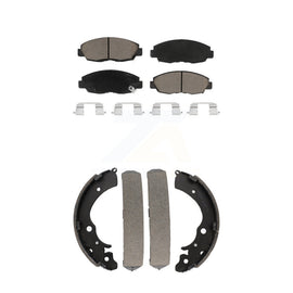 Front Rear Ceramic Brake Pads And Drum Shoes Kit For Honda Accord