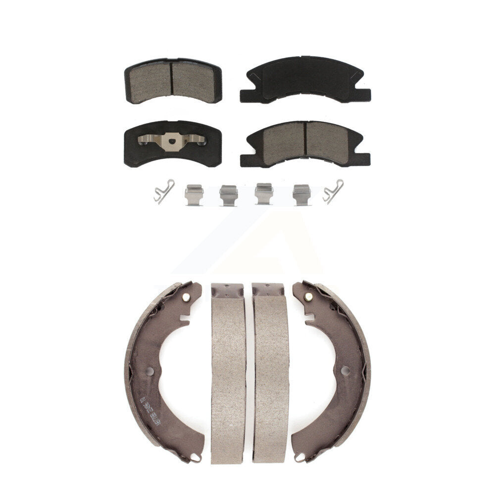 Front Rear Ceramic Brake Pads And Drum Shoes Kit For Mitsubishi Mirage G4