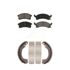 Front Rear Ceramic Brake Pads And Drum Shoes Kit For Chevrolet Cavalier Beretta